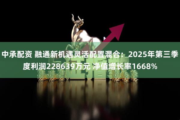 中承配资 融通新机遇灵活配置混合：2025年第三季度利润228639万元 净值增长率1668%